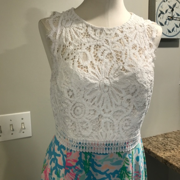 Lilly Pulitzer Sharice coral bay lace sheath dress - Picture 5 of 16